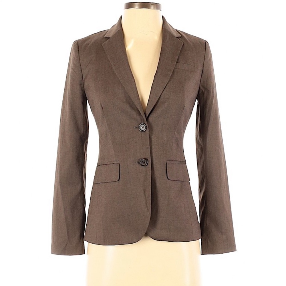Banana republic factory tan brown blazer 00 petite